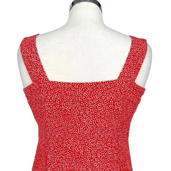 & Other Stories Red Floral Sleeveless Mini Summer Dress Size 10 - Picture 7 of 13
